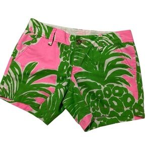 Lilly Pulitzer Callahan Shorts Tropical Pink and Green Women's Shorts Size 2